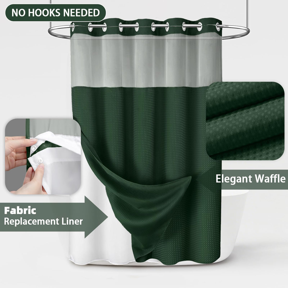 XOGUIBO waffle texture close-up highlights premium fabric.