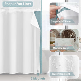 XOGUIBO durable heavy-weight fabric curtain resists wrinkling and dries quickly