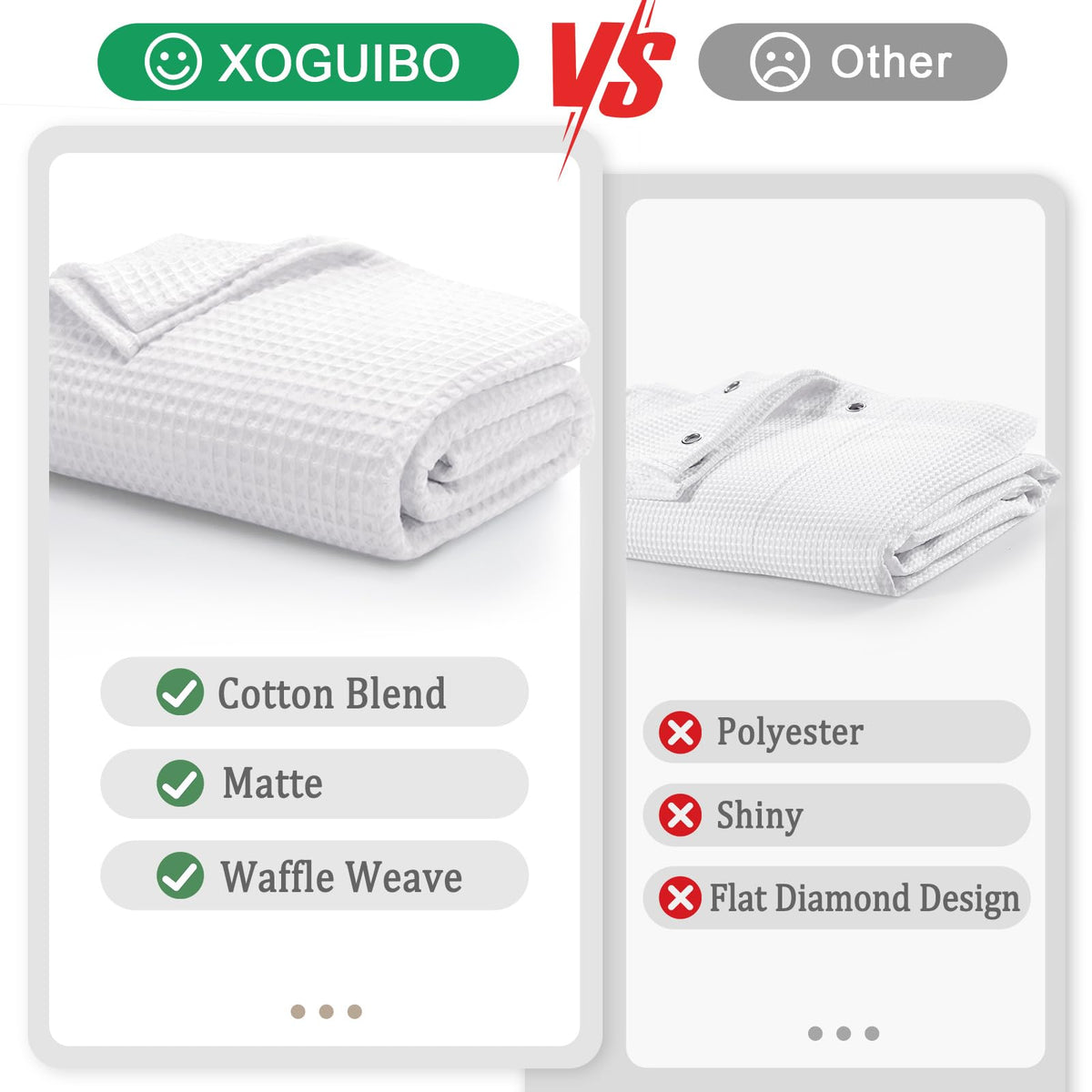 XOGUIBO curtain care: machine wash cold, tumble dry low.