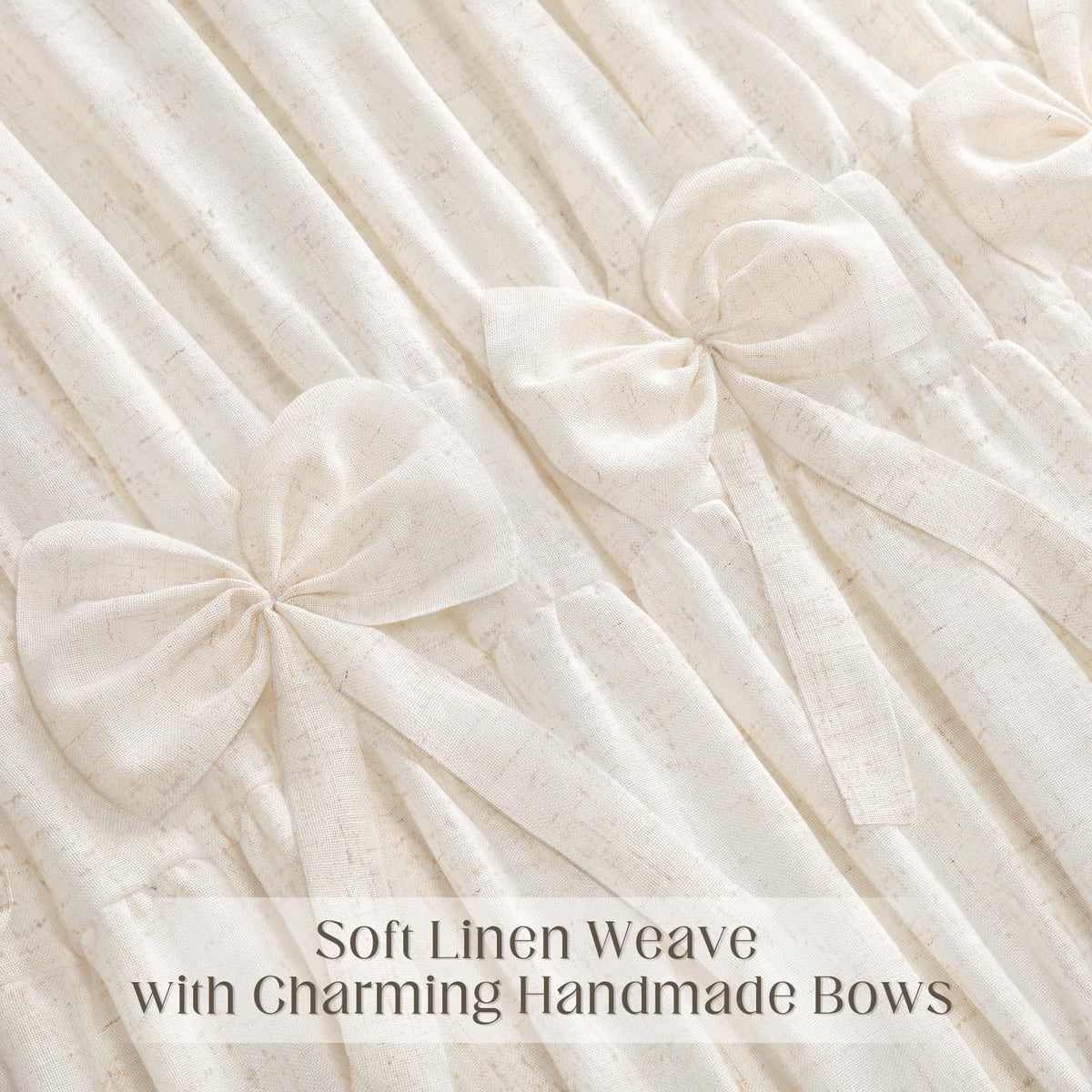 XOGUIBO farmhouse cream curtain elevates shabby chic interiors with soft romantic flair