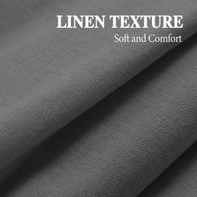 XOGUIBO neutral-grey stripe fabric suits farmhouse and minimalist bathrooms.