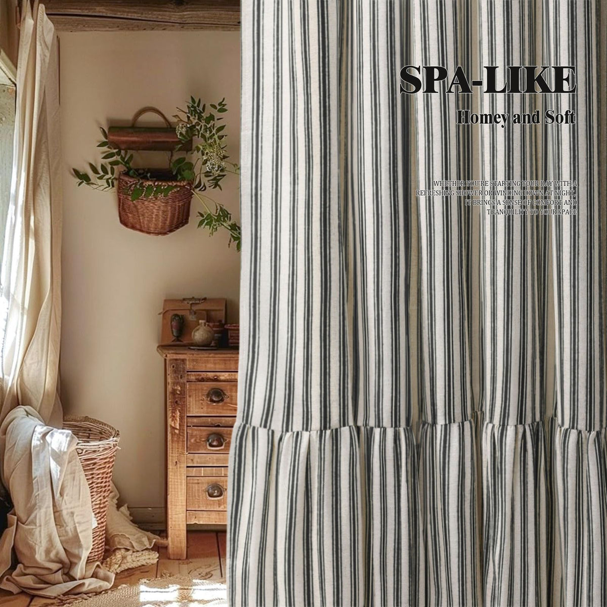 XOGUIBO linen-blend fabric texture provides airy, natural feel for daily use.
