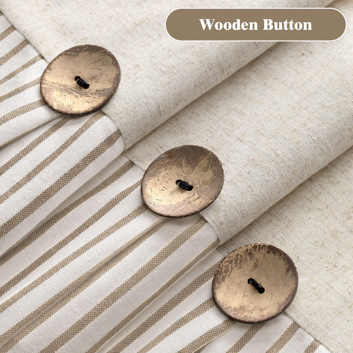 XOGUIBO linen-cotton blend fabric offers durable, soft drape.