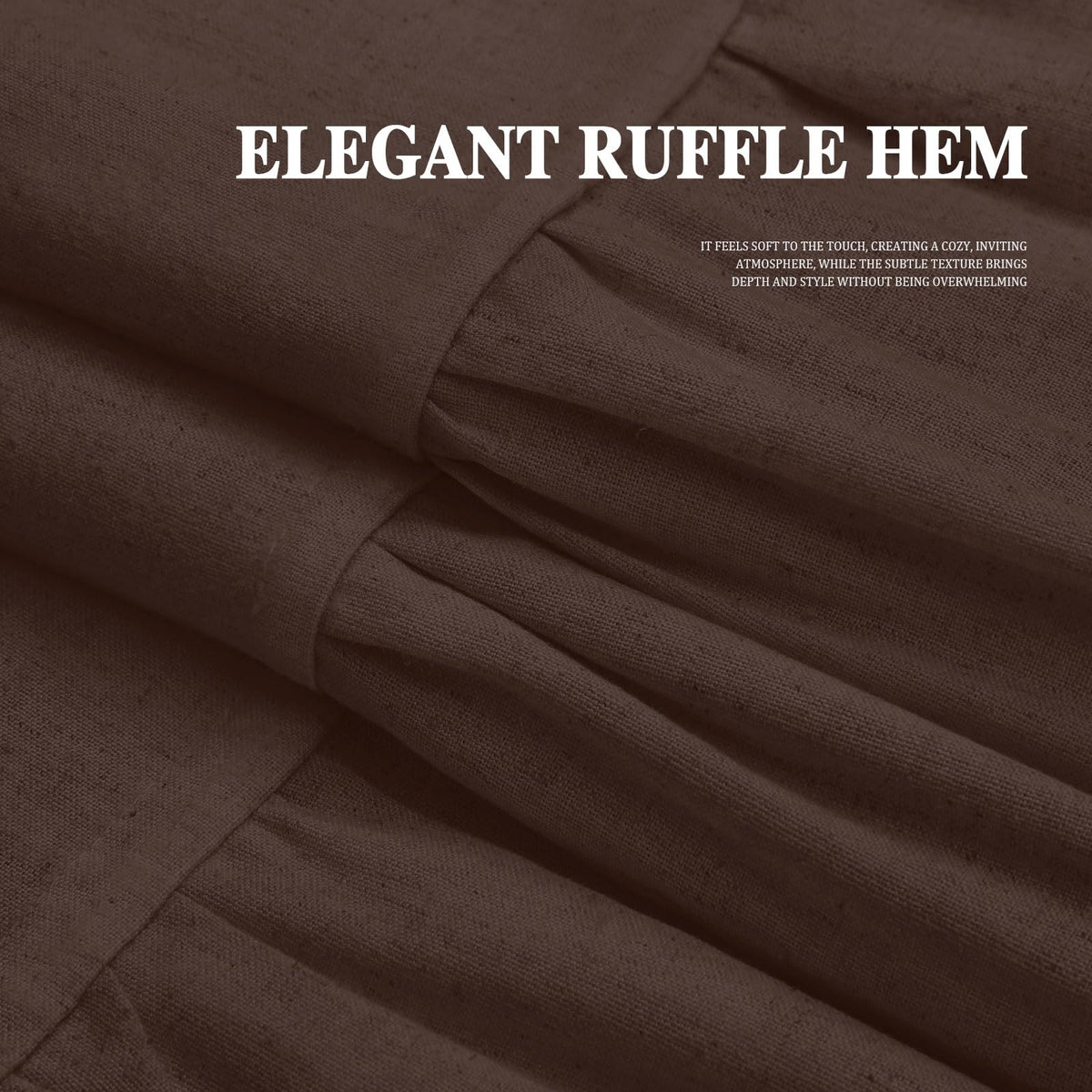 XOGUIBO linen-look curtain adds natural texture to bathrooms.