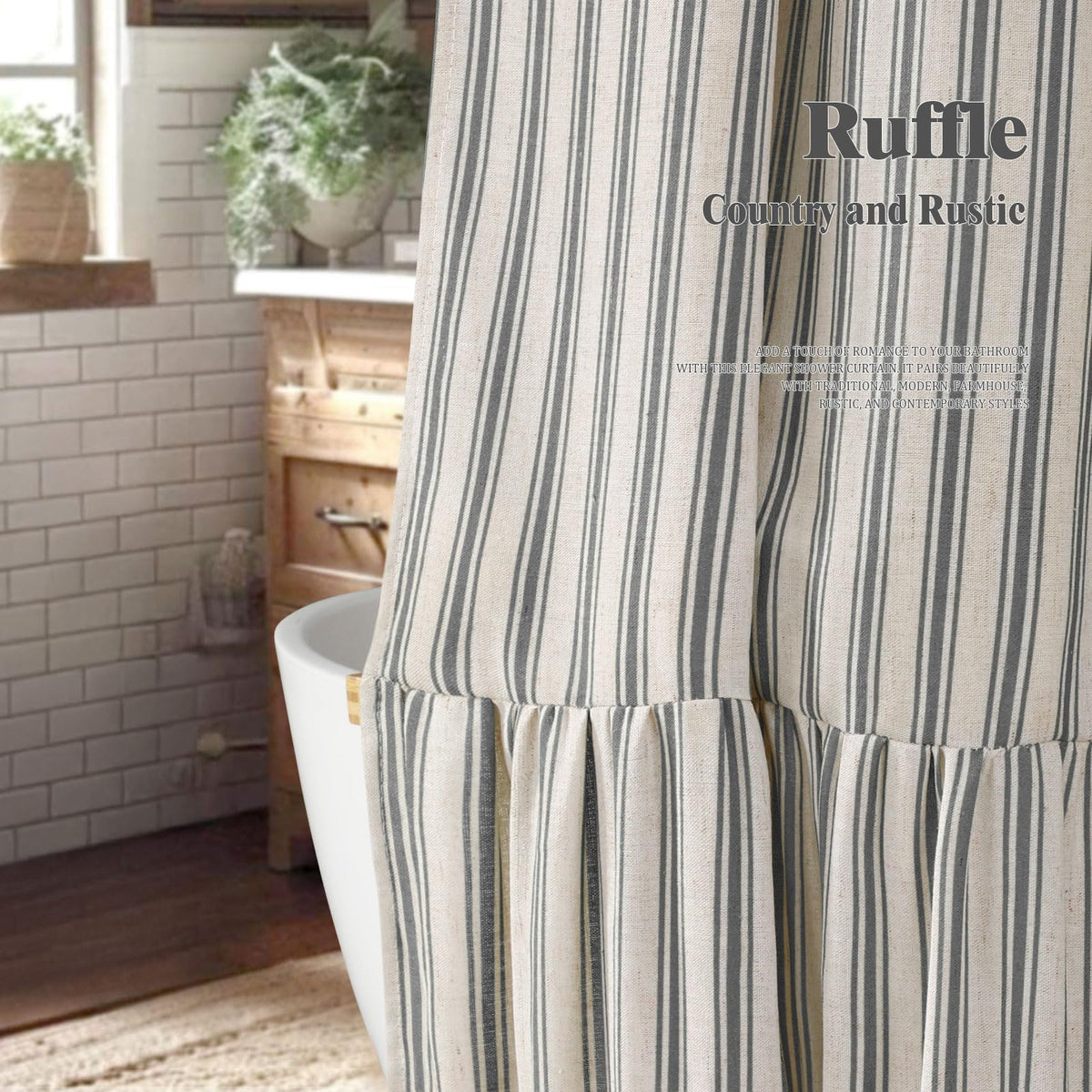 XOGUIBO linen-look curtain provides breezy texture for a casual yet refined space.