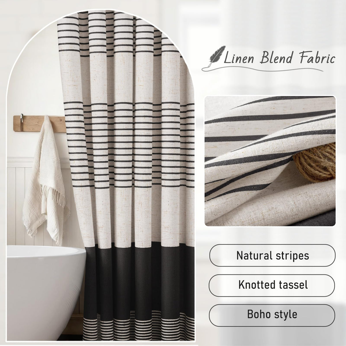 XOGUIBO linen texture close-up highlighting soft, durable fabric.