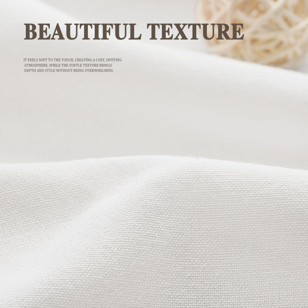 XOGUIBO romantic ruffle hem curtain adds spa-like feminine touch.