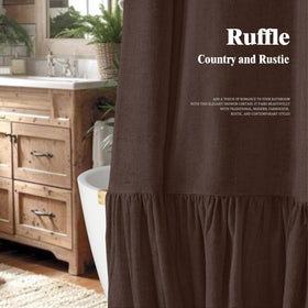 XOGUIBO ruffle-hem detail creates spa-like ambiance.