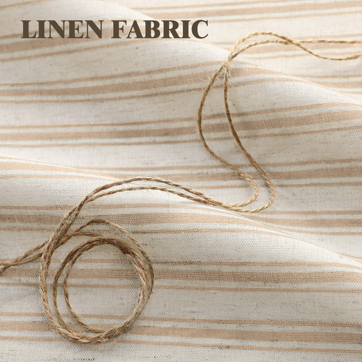 XOGUIBO rustic country curtain offers versatile neutral tone for farmhouse or cottage decor.