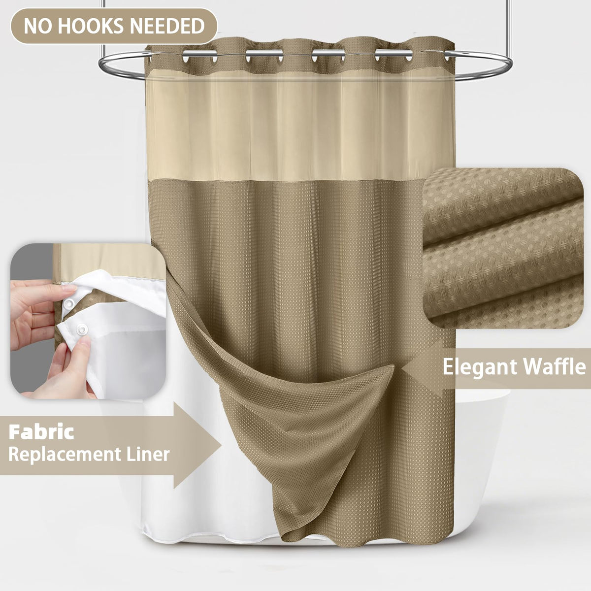 XOGUIBO sheer upper panel lets light in while keeping privacy.