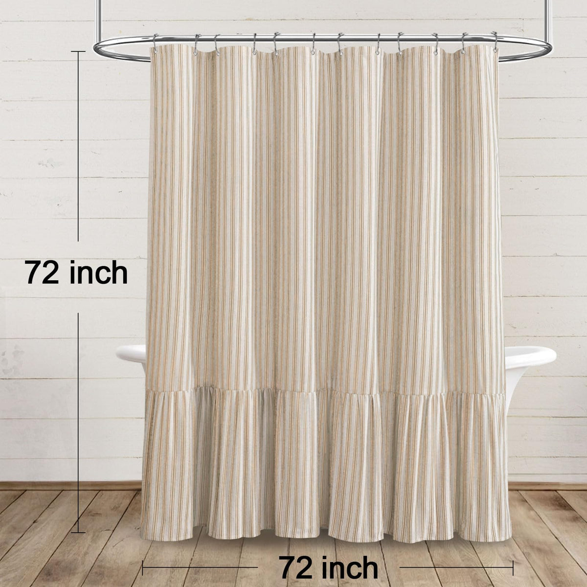 XOGUIBO versatile neutral curtain complements wood and greenery.