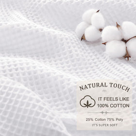XOGUIBO waffle texture close-up highlights 3D squares and premium fabric.