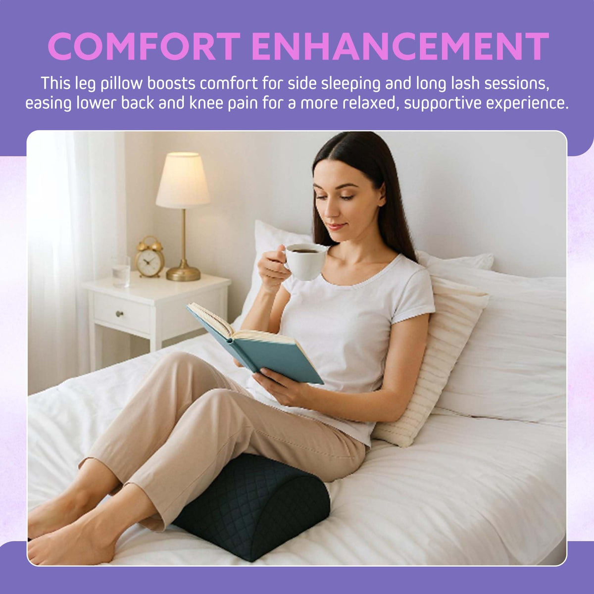 Xolloz Knee Pillow suited for professional massage table use and client comfort.