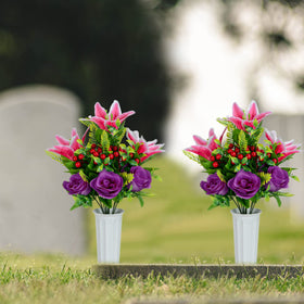 XONOR bouquet unfolds easily for a polished memorial arrangement.