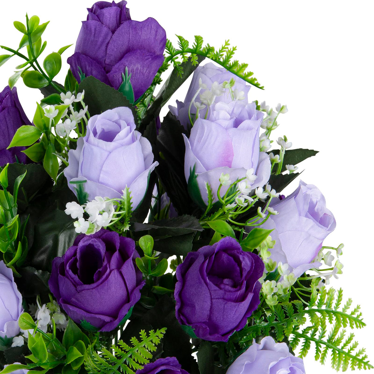 XONOR artificial cemetery flowers with vase ready for grave or indoor display.