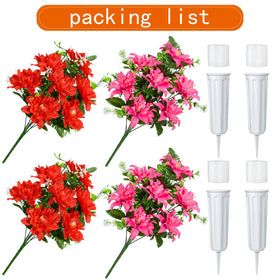 XONOR silk flowers offer vibrant color that stays fresh, ideal for year-round memorial displays.