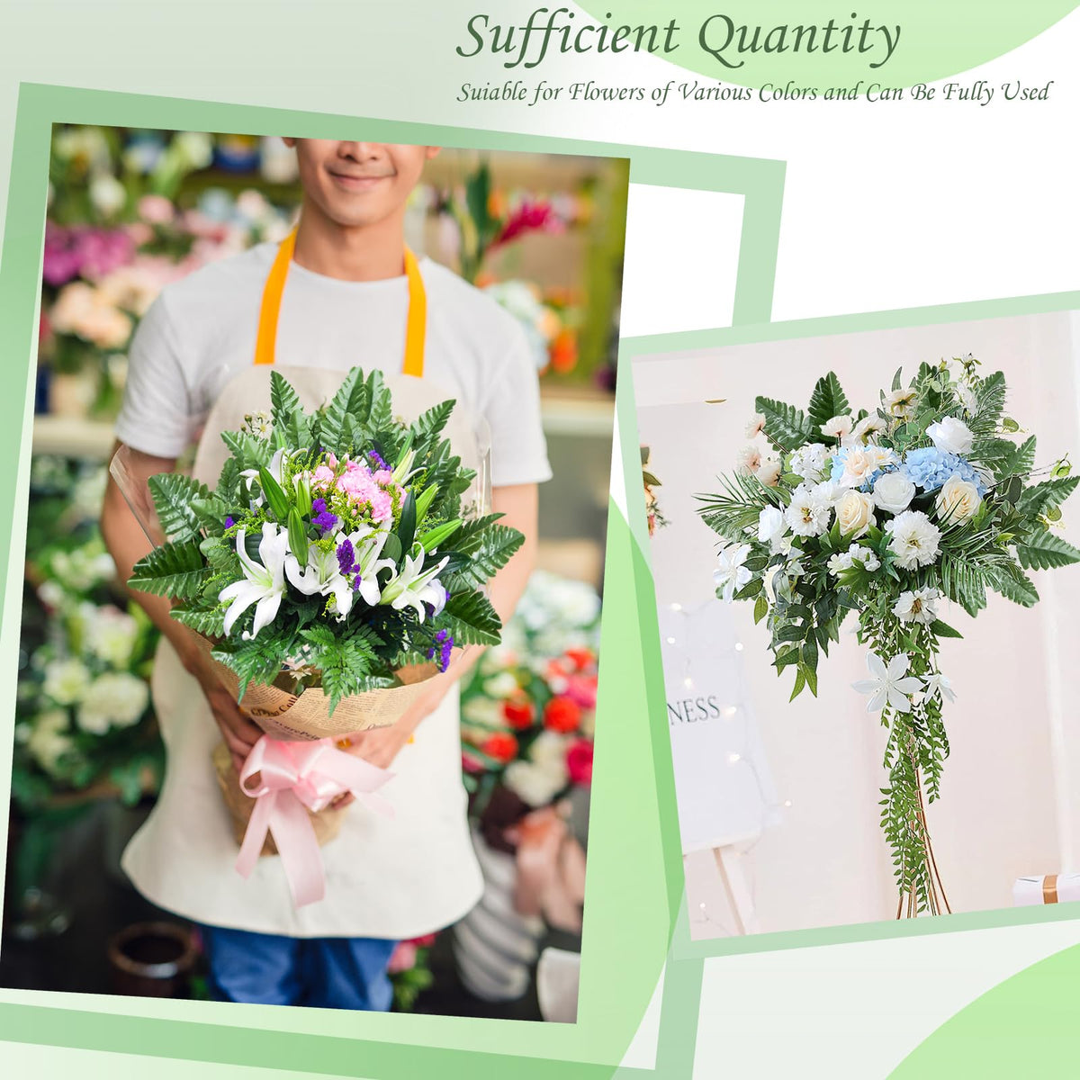 Bendable stems of XONOR fern for easy shaping and customization.