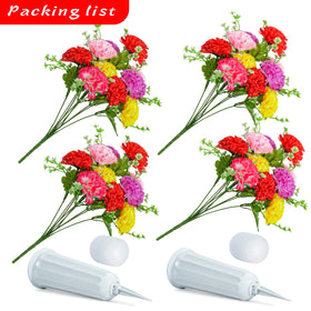 XONOR carnation bouquet close-up shows vibrant, long-lasting grave site flowers