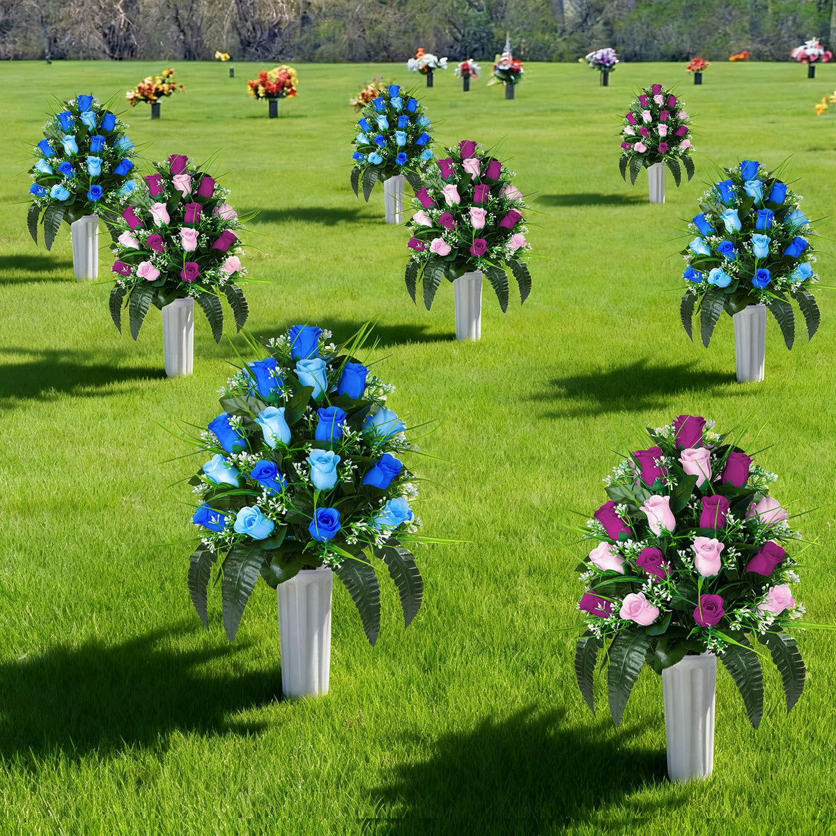 XONOR complete grave decoration set ready for remembrance occasions.