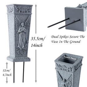 XONOR grave flower holder with ground spikes for secure placement.