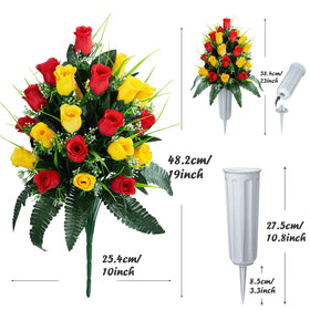 XONOR grave vase with ground spike for stable grave installation