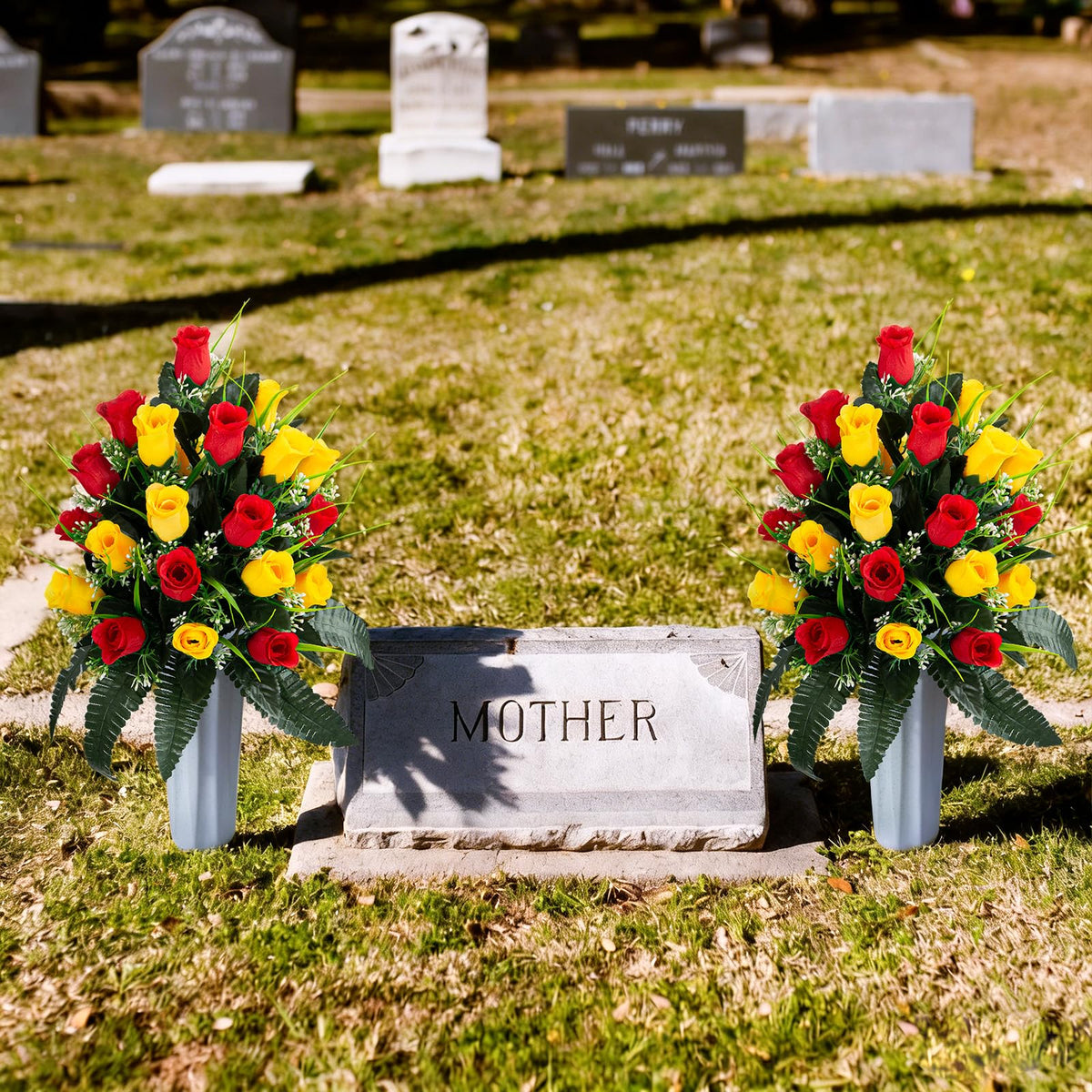 XONOR memorial display setup for grave decoration and remembrance