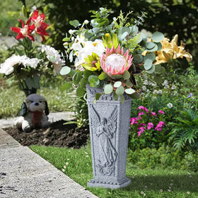XONOR outdoor cemetery vase suitable for garden or lawn decoration.
