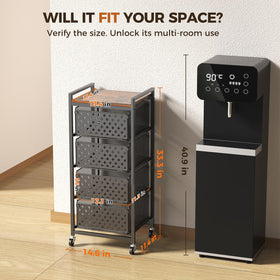 Xpatee multiroom storage cart adapts to different spaces.