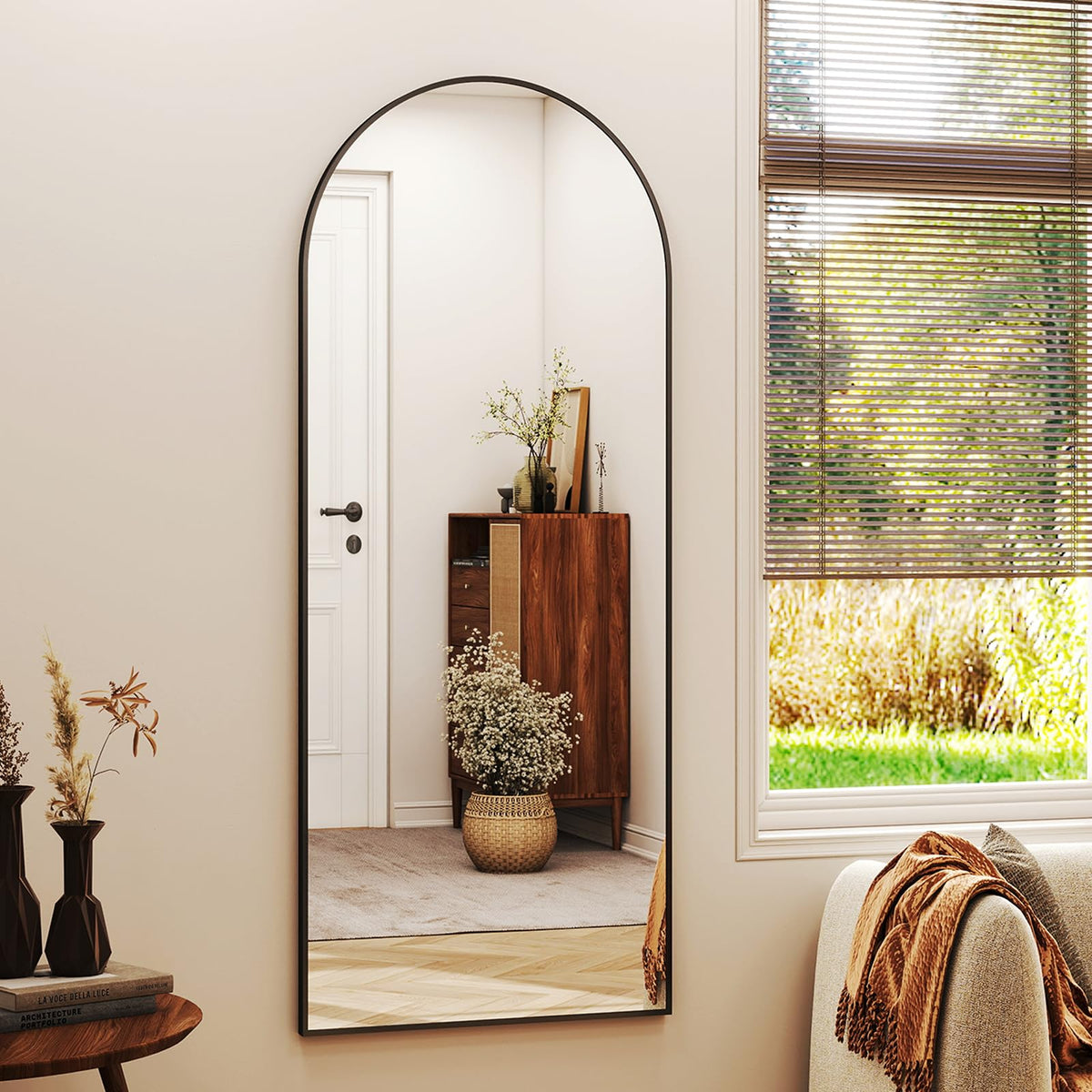 XRAMFY aluminum-frame full-length mirror combines durability with modern design