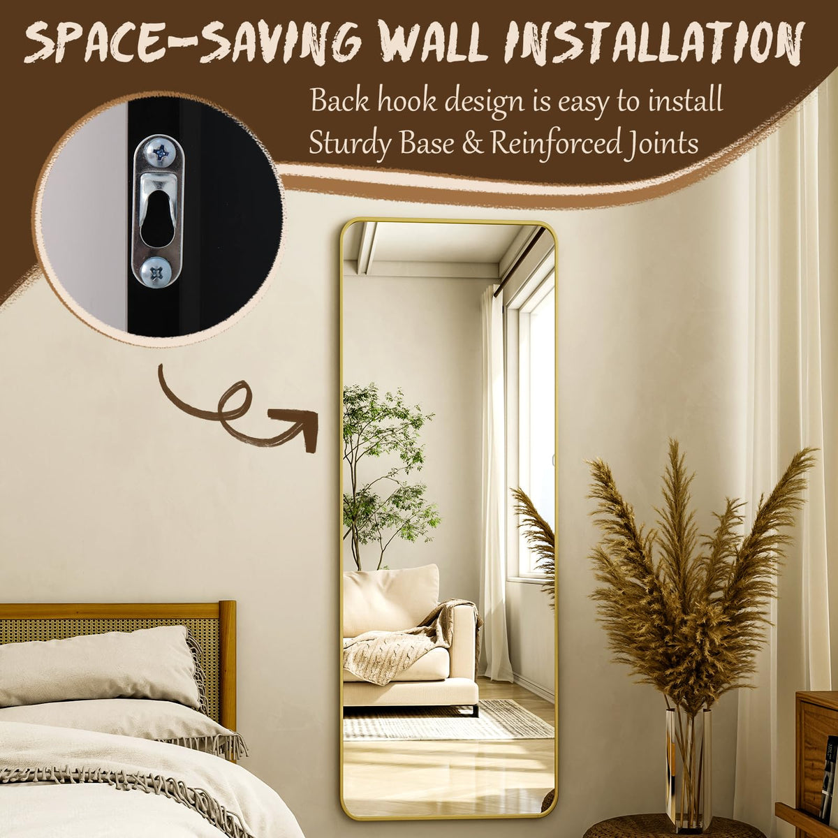 Versatile placement for bedroom, hallway, or dressing area.