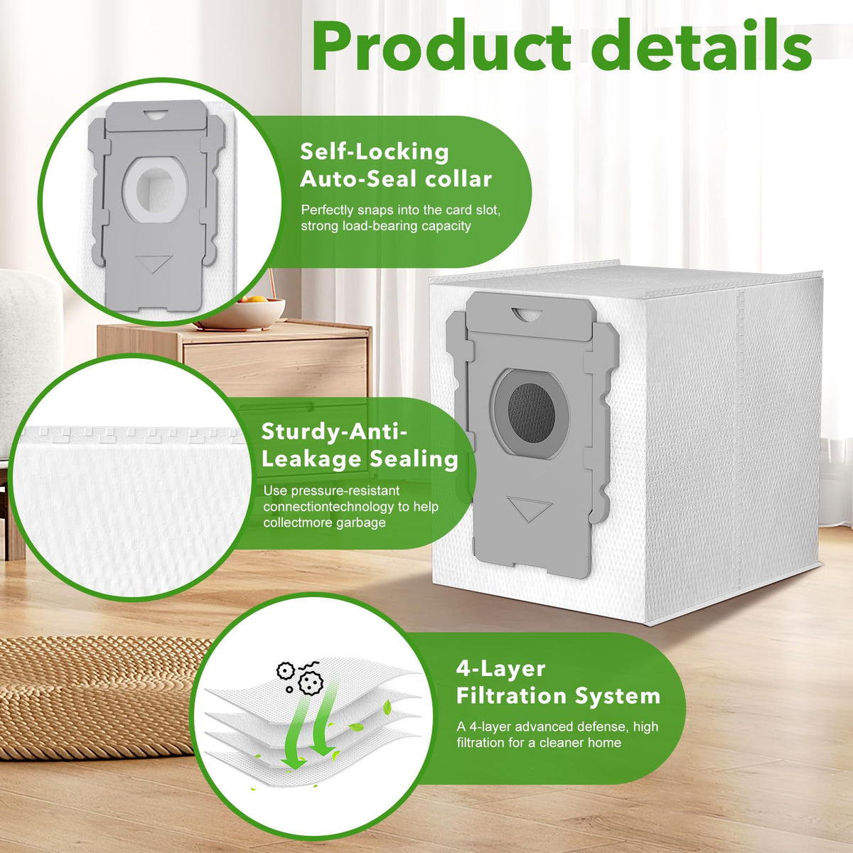 XREY Roomba-compatible replacement bags offer long-term value.