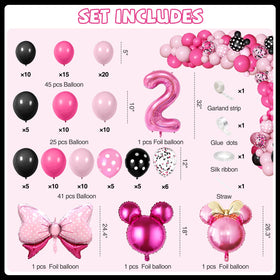 XSOOH Oh Twodles 111 latex balloons fill the scene with buoyant color and festivity