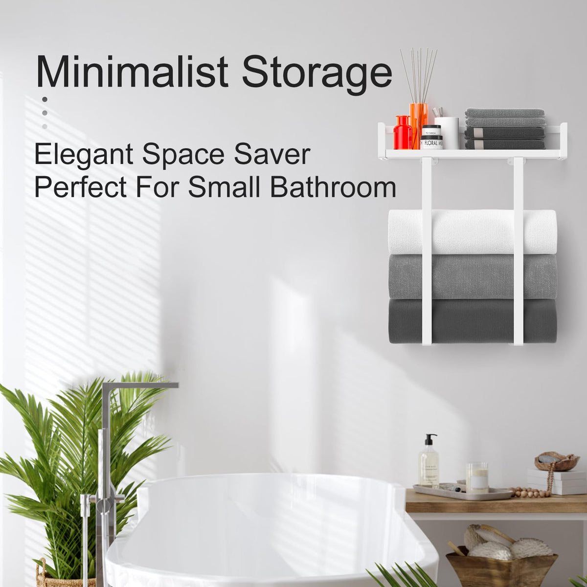 Xstydes metal frame with anti-rust coating offers durable support for towels and decor.