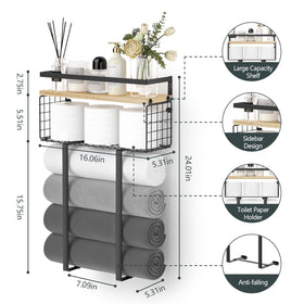 Xstydes ready-to-install mounting hardware simplifies bathroom organization.