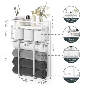 Xstydes toilet paper storage basket keeps essentials within reach