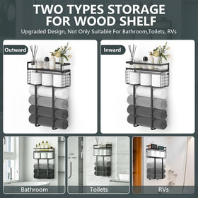 Xstydes wall mounted organizer in black for small bathrooms