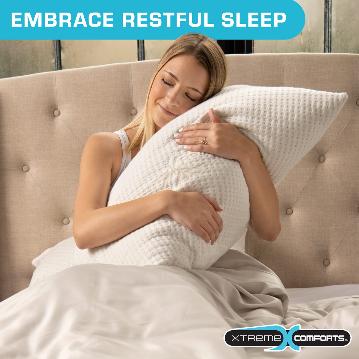 Xtreme Comforts shredded memory foam detail showcases adaptive contouring