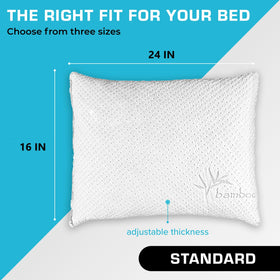Xtreme Comforts standard-bed-pillow-removable-cover for easy cleaning.