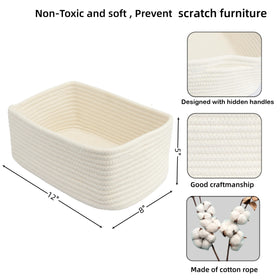 XUANGUO woven basket towel organization for bathroom or linen closet.