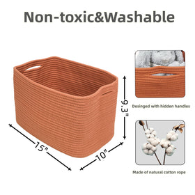 Xuanguo rectangular storage basket with foldable design for space-saving storage.