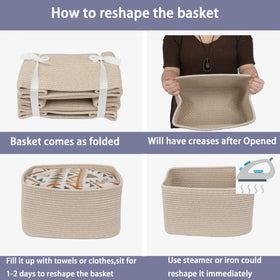 XUANGUO basket reshaping tip: fill with towels for 1–2 days.