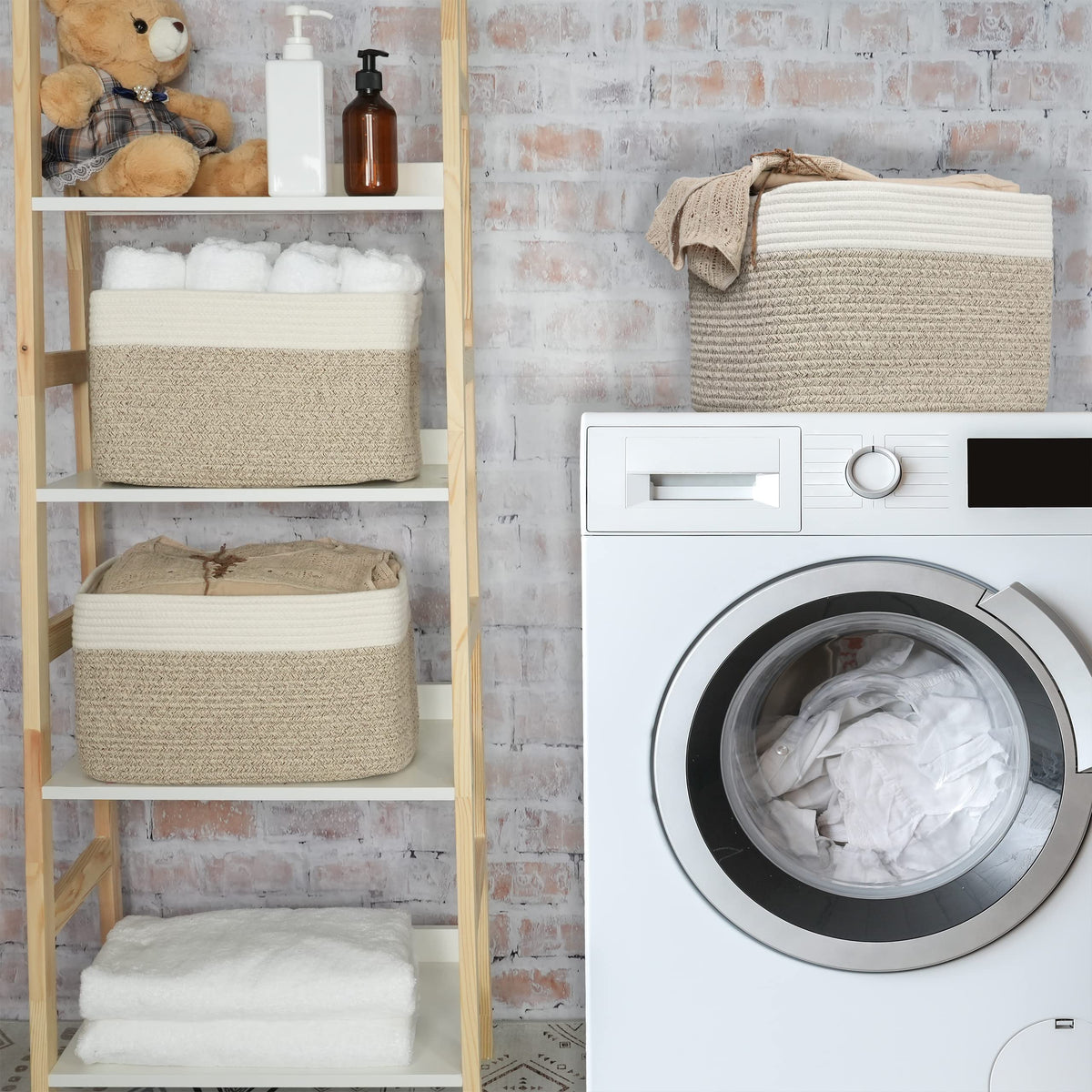 Xuanguo non-toxic cotton rope basket; safe for households and pets.