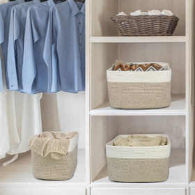 Xuanguo versatile storage on shelves or closets for organized spaces.