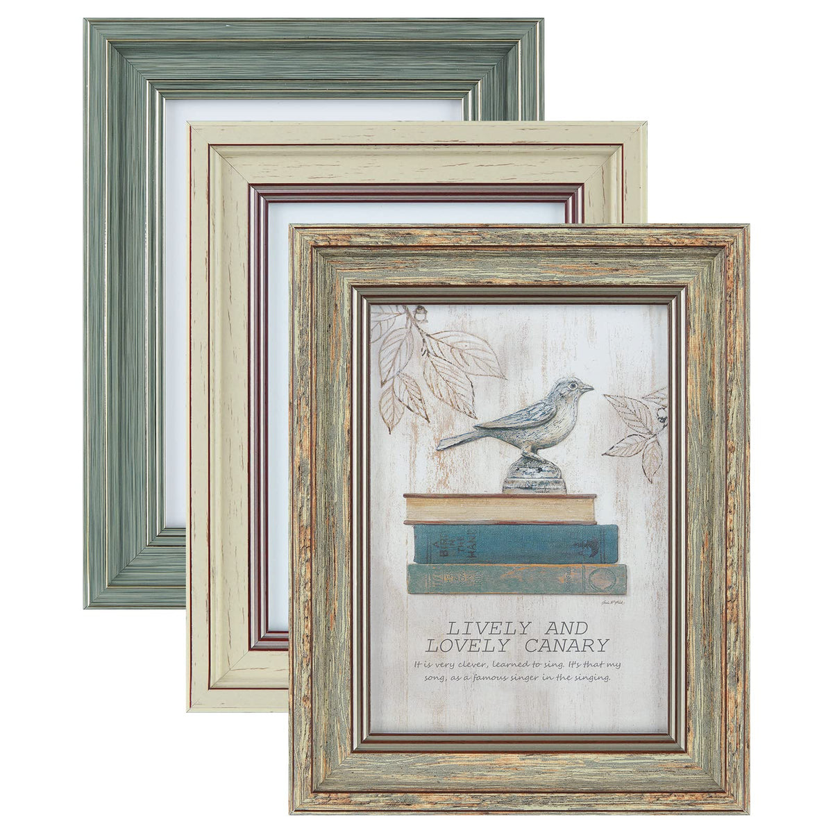 XUANLUO 3-pack 5x7 wood-grain frame with HD cover for clear photos.