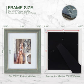 XUANLUO 8x10 frame with HD cover for clear photo viewing.