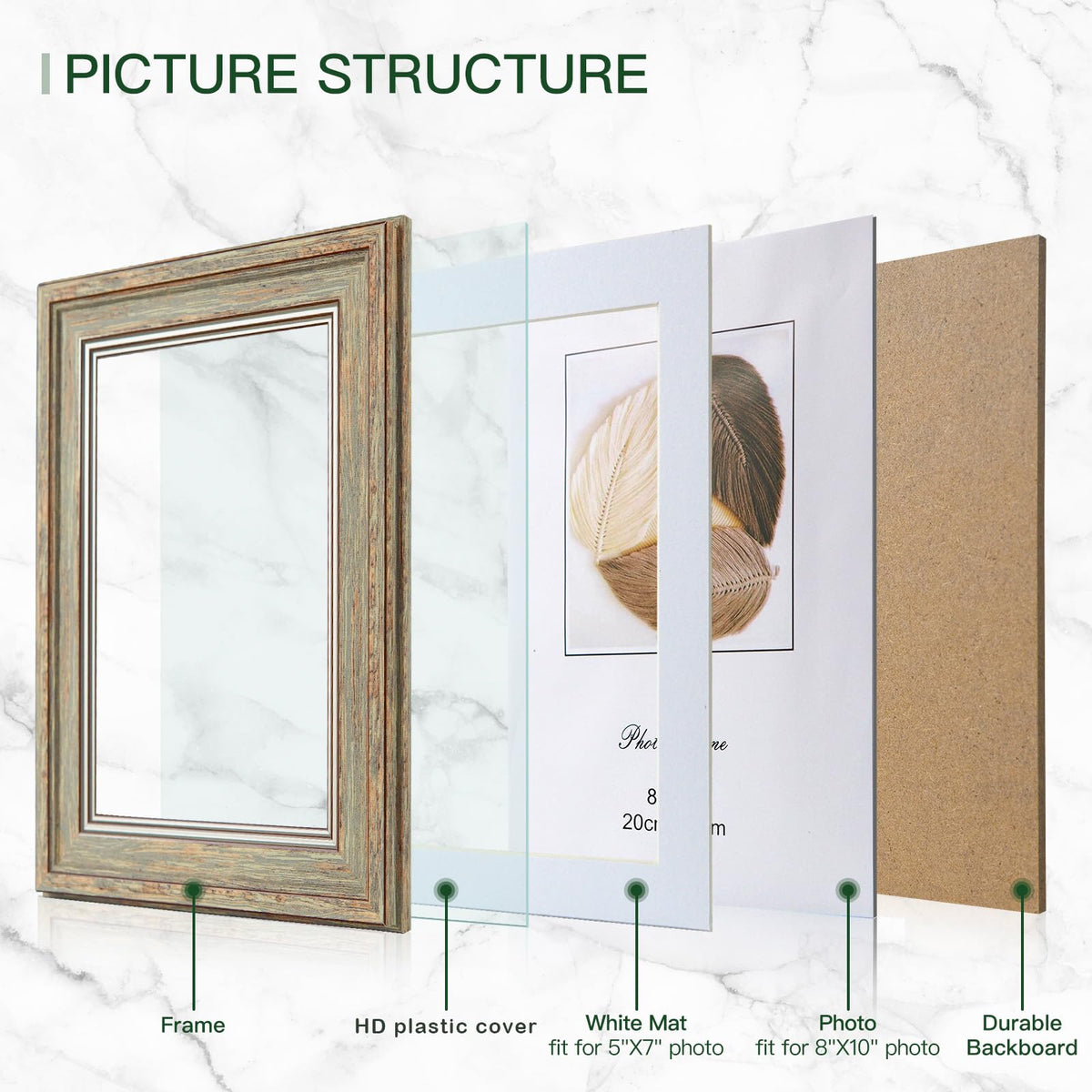 XUANLUO frame easel stand for horizontal or vertical display.
