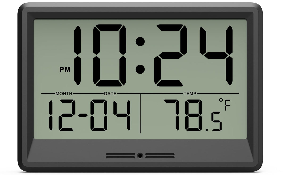 XUANZIT 8-inch digital wall clock display, easy reading from a distance.