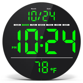 XUANZIT 8-inch digital wall clock with clear digits for easy reading from across the room