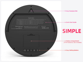 XUANZIT battery-powered clock offers up to two-year maintenance-free operation.
