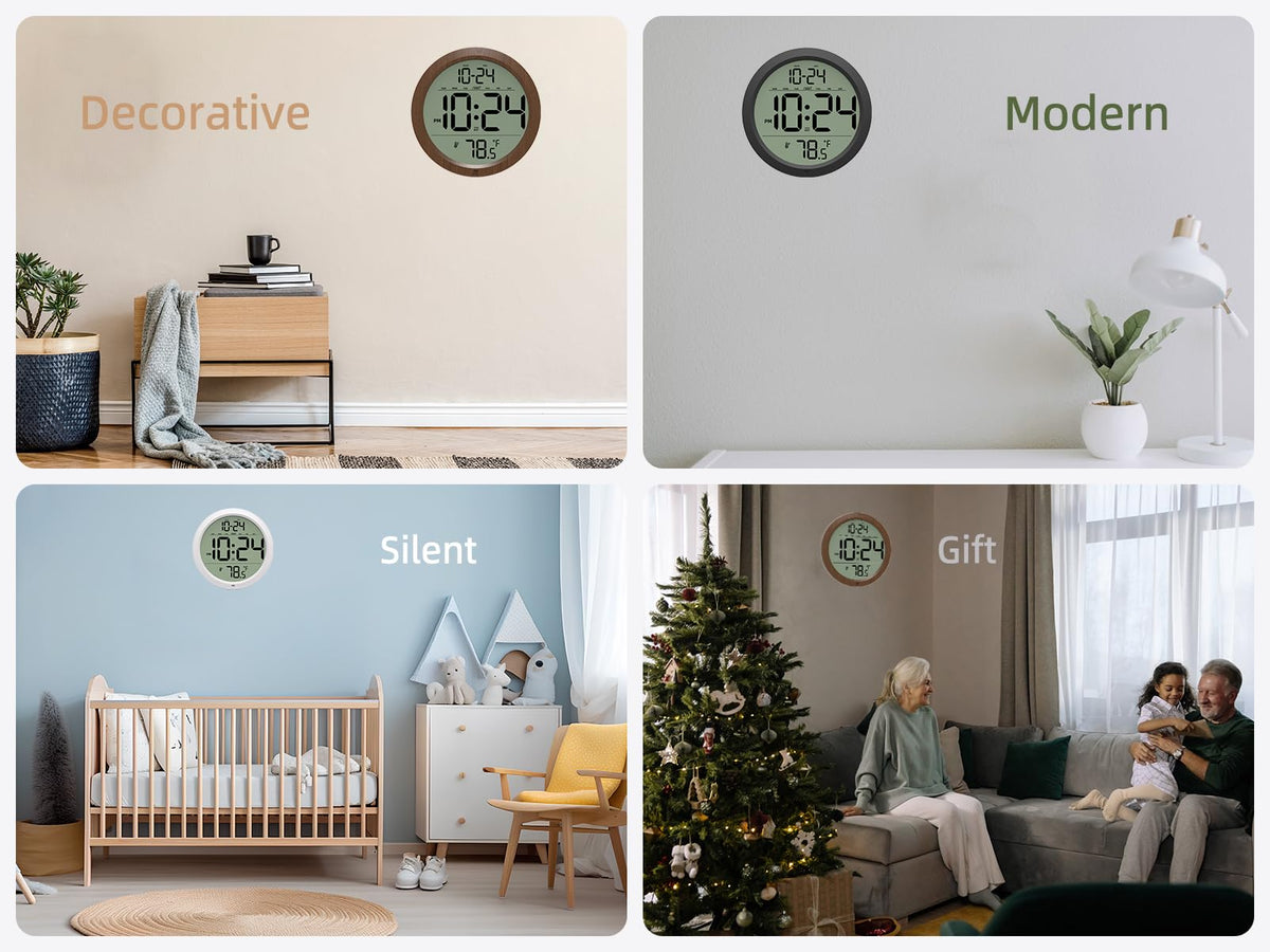 XUANZIT clock ideal for bedroom, living room, kitchen, or office.